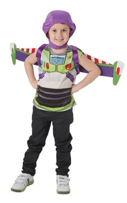 צעצוע של סיפור 4 באז שנות אור חולצה וכיסוי ראש מתאים לגילאי 3-6 וכנפיים מהודרות מדליקות אורות