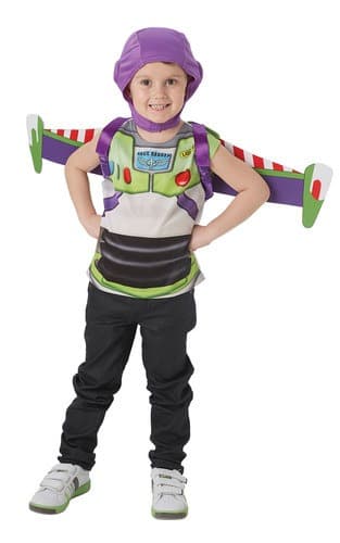 צעצוע של סיפור 4 באז שנות אור חולצה וכיסוי ראש מתאים לגילאי 3-6 וכנפיים מהודרות מדליקות אורות