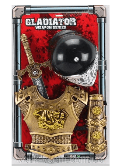 סט אביר מפואר חרב שריון חזה ויידים כולל כובע