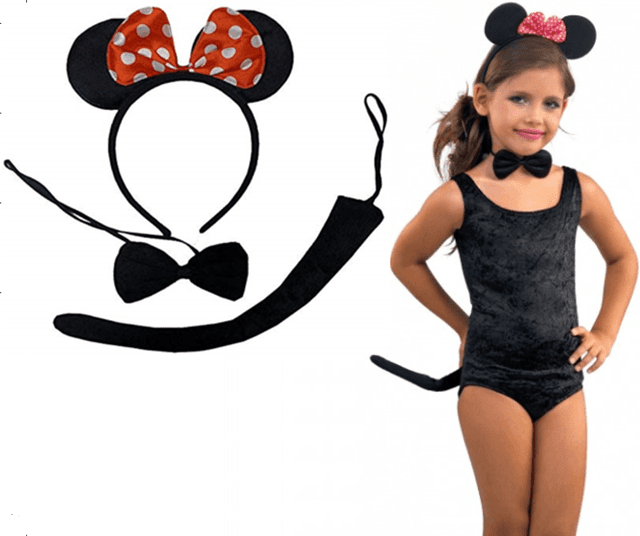 סט מיני 3 חלקים קשת זנב ופפיון