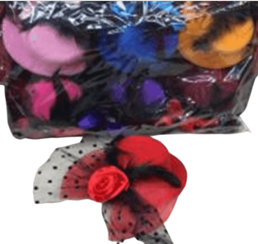 כובע קליפס גדול פרח מיקס צבעים