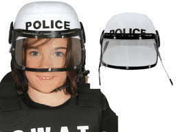 קסדת שוטר לבנה איכותית פלסטיק קשיח