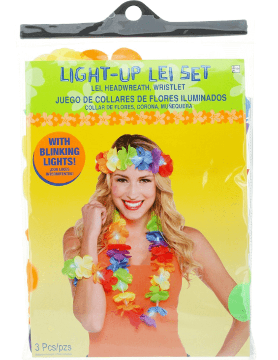 סט מהודר נערת הוואי 4 חלקים קשת שרשרת ושני צמידים