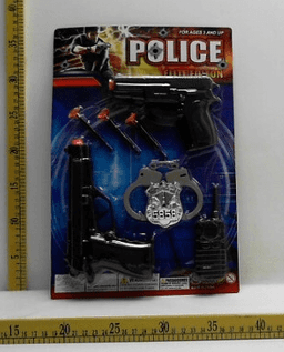 סט שוטר כולל שני אקדחי חציםכוללמכשיר קשר ואזיקים