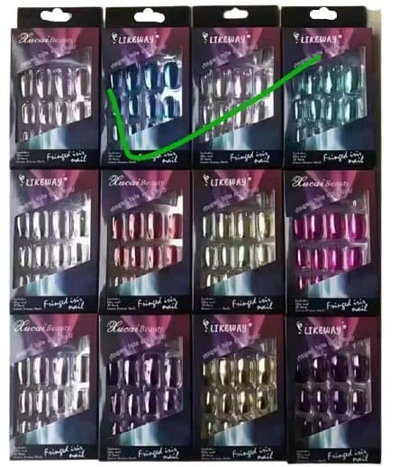 ציפורניים מטאלי חלק 12 יחידות