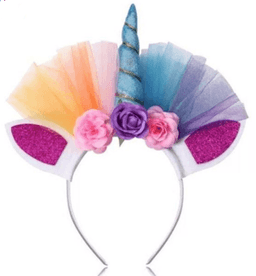 קשת חד קרן פרחים מפואר אוזניים חדות