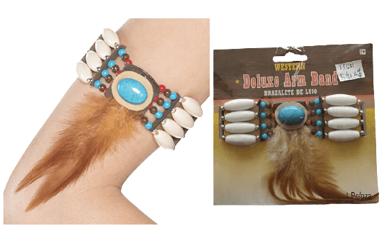 צמיד אינדיאני עם סרט פרווה