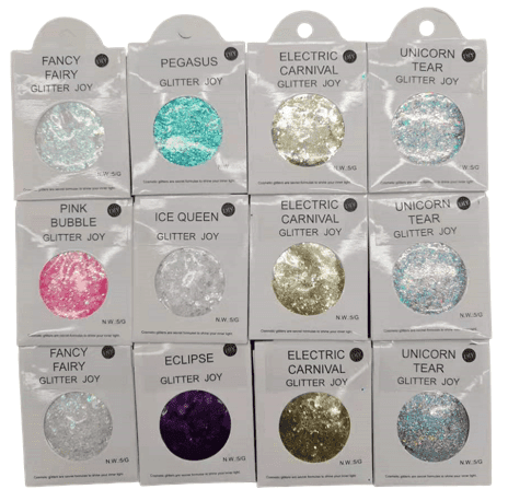 גליטר נצנצים כוכבים לבבות מיקס צבעים