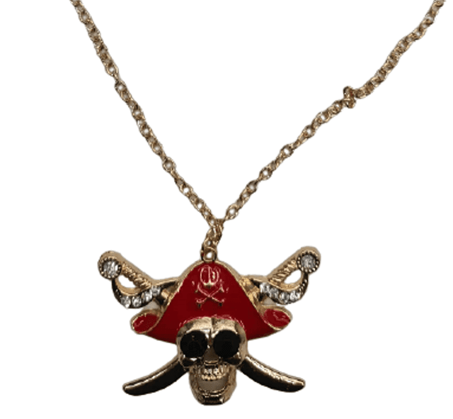 תליון שרשרת גולגולת לפיראט