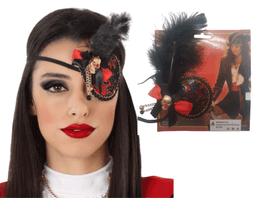 רטיעה לעין מפוארת עם נוצה לפיראטית