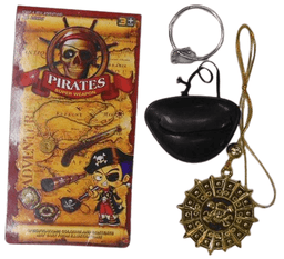 סט פיראט כולל שרשרת, רטיעה לעין, ועגיל