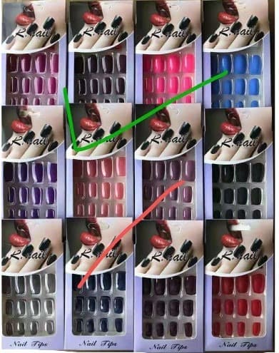 ציפורניים מטאלי חלק 12 יחידות