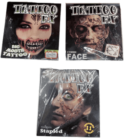 מדבקות קעקועים לפנים זומבי