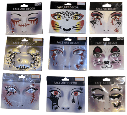 מדבקות קעקועים לפנים