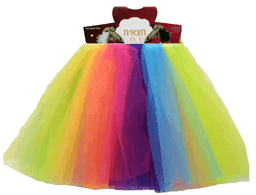 חצאית צבעונית קשת בענן 40 ס"מ 3 שכבות