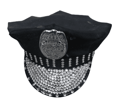 כובע שוטר קסקט עם אבנים