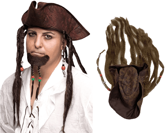 כובע פיראט גק ספארו עם צמות