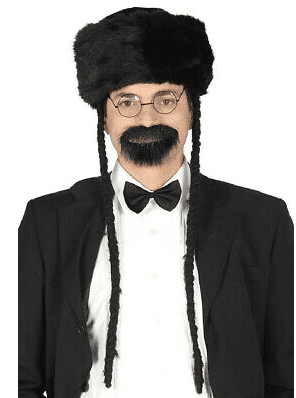 כובע שטריימל שחור עם פאות