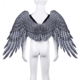 כנפיים מלאך דמוי בד שחור