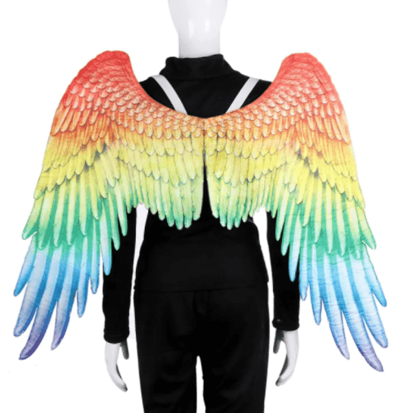 כנפיים מלאך דמוי בד צבעוני