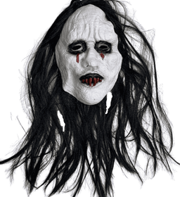 מסכה ערפד עם שיער לאטקס מיקס 3 דגמים