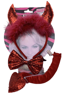 סט שטן מפואר 3 חלקים כולל קשת פפיון וזנב