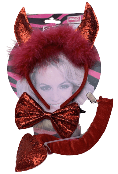 סט שטן מפואר 3 חלקים כולל קשת פפיון וזנב