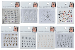 מדבקות אבנים לפנים מיקס דגמים