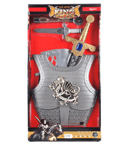 סט אביר אפור כולל חרב יהלום פגיון ושריון דרקון