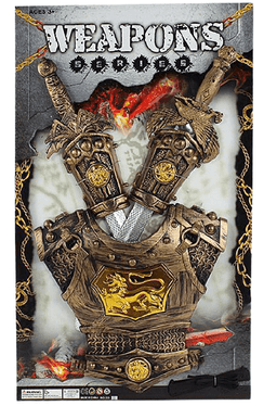 סט אביר כולל 2 חרבות, 2 מגיני ידיים ושריון