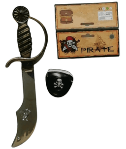 סט פיראט שודד ים ילדים כולל חרב ורטיעה לעין