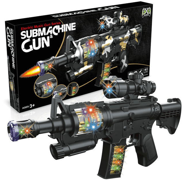 רובה M-16 כולל אורות ומוזיקה