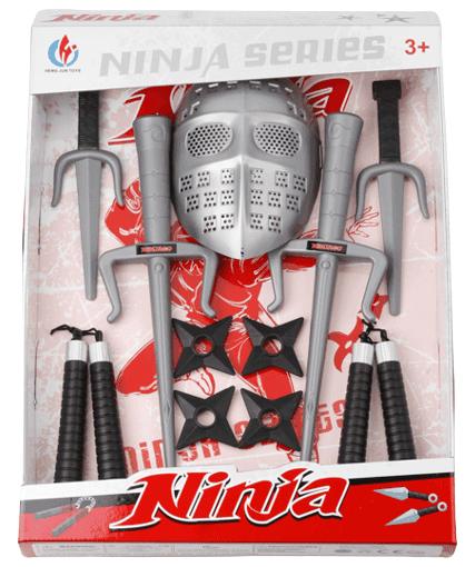 סט שרדר כולל זוג נונצ'קו 4 פיגיונות 4 דיסקיות ומסכה