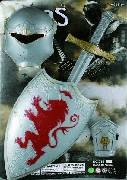 סט ויקינג אביר רובין הוד כולל חרב מסכה ומגן יד