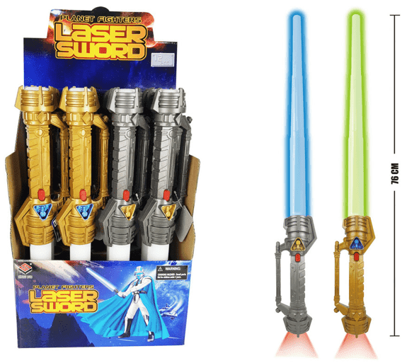 חרב חלל נפתח לגודל 76 ס"מ כולל אורות ומוזיקה כולל סוללות/