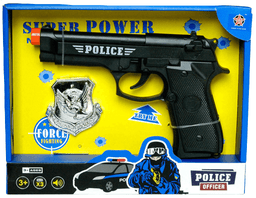 סט שוטר כולל רובה ברטה שחור ותג שוטר כולל סוללות