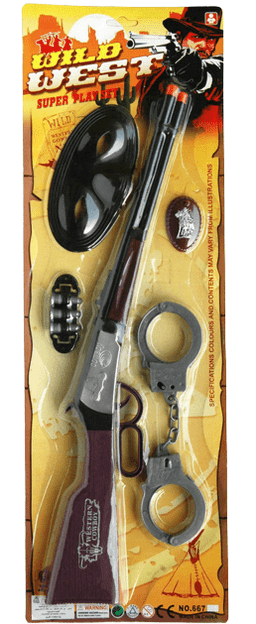 רובה בוקרים שריף כולל אזיקים מסכה ותג