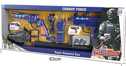 ערכת שוטר מפוארת כולל 2 רובים אורות ומוזיקה מקל שוטר ואביזרים