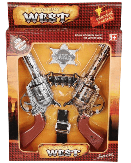 זוג אקדחים קטן במנשא בוקרים שריף