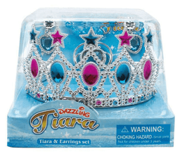 כתר נסיכת הקרח כוכבים כולל זוג עגילים