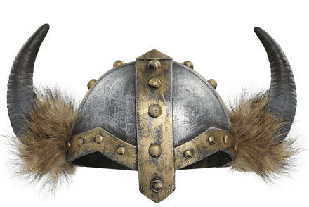 קסדת לוחם ויקינג מפוארת מחומר גומי רך