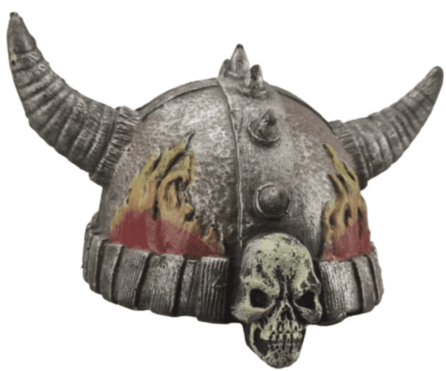 קסדת לוחם ויקינג שלד מפוארת מחומר גומי רך