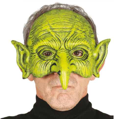 מסכת מכשפה טרול מפוארת מחומר גומי רך