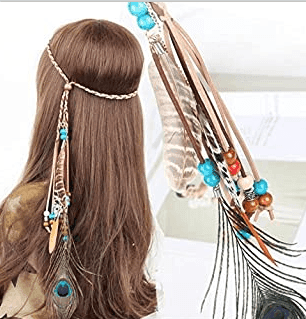 סרט ראש נוצות טווס לאינדיאני