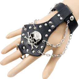 צמיד כפפה גולגולת לפאנקיסט