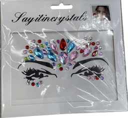 מדבקות אבנים לפנים צבעוני