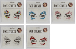 מדבקות אבנים לפנים מיקס צבעים