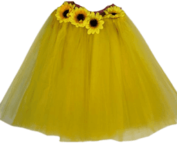 חצאית טוטו חמניה צהובה 30 ס"מ 3 שכבות