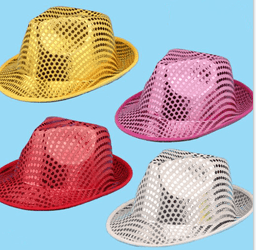 כובע בוקרים פאייטים מיקס 4 צבעים