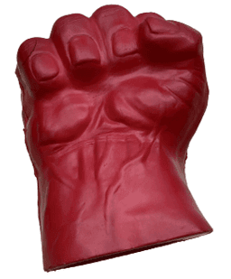 זוג כפפות אגרוף מחומר PU איכותי בצבע אדום